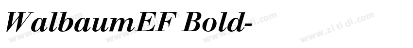 WalbaumEF Bold字体转换